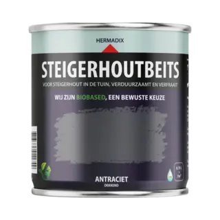 Hermadix Steigerhoutbeits - 0, 75 Liter - Antraciet