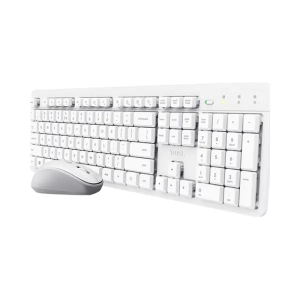 Trust Ody Ii toetsenbord Inclusief muis Thuis/Werk Rf Draadloos Qwerty Amerikaans Engels Wit thumbnail