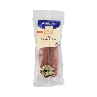 Weidenaar Friese Droge Worst - Ambachtelijk Gerookt - 15x 2-pack