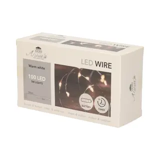 Anna's Collection Draadverlichting - Zilver - 5 M - 100 Lampjes - Kerstverlichting
