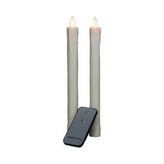 Anna's Collection Led Dinerkaarsen - 2x Stuks - Ivoor - 24 Cm - Kerstdecoratie - Woondecoratie