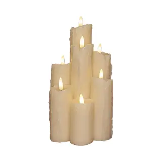 Anna's Collection Led Kaarsen/stompkaarsen - 2x - Goud - D4, 5 X H8 Cm - Timer - Warm Wit