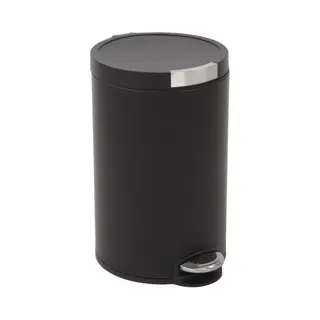 Eko - Artistic Pedaalemmer 5 Liter - Stainless Steel Plastic - Mat Zwart - Prullenbak
