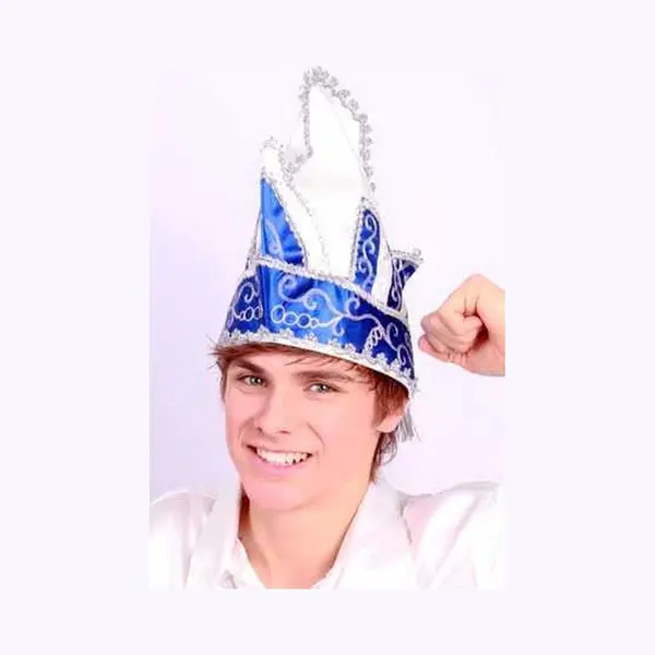 Luchas Promotions Prinsenmuts Blauw - Wit thumbnail