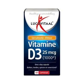 Lucovitaal Vitamine D3 - 25 Microgram - 60 Capsules - Voedingssupplementen