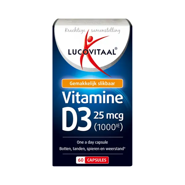 Lucovitaal Vitamine D3 - 25 Microgram - 60 Capsules - Voedingssupplementen thumbnail