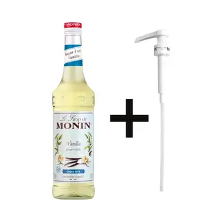 Monin Vanille Suikervrij 70cl Koffiesiroop Met Doseer Pompje