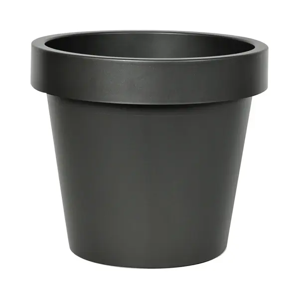 Mega Collections Plantenpot/bloempot - Kunststof - Zwart - Buiten - D20 X H18 Cm thumbnail