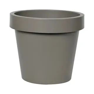 Mega Collections Plantenpot/bloempot - Kunststof - Taupe/bruin - Buiten - D50 X H44 Cm