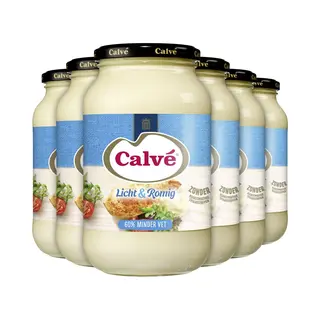 Calvé Mayonaise Pot - Licht & Romig - Zonder Kunstmatige Smaakstoffen - 6 X 650 Ml