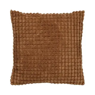 Dutch Decor Rome - Sierkussen 45x45 Cm - 100% Polyester - Effen Kleur - Tobacco Brown - Bruin - Inclusief Binnenkussen - Luxe Kussens Voor Woonkamer &