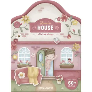 Little Dutch Rosa&Friends - Herbruikbare Sticker Speelset - 3 Vellen Stickers (3 Stuks)