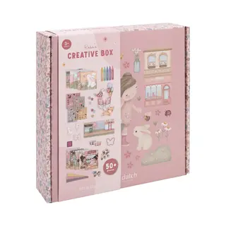 Little Dutch Rosa & Friends Knutseldoos, Knutselpakket Junior - Creatief Speelgoed 3 Jaar - Knutselen Cadeautip Kleuter