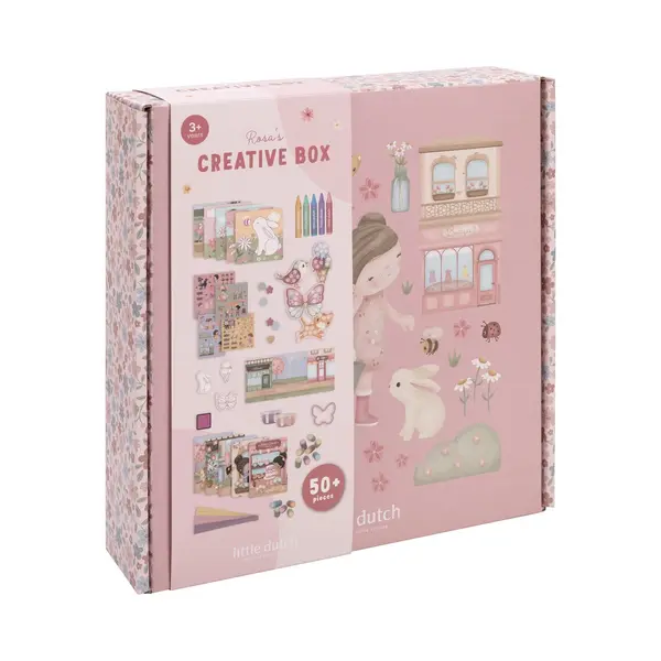 Little Dutch Rosa & Friends Knutseldoos, Knutselpakket Junior - Creatief Speelgoed 3 Jaar - Knutselen Cadeautip Kleuter thumbnail