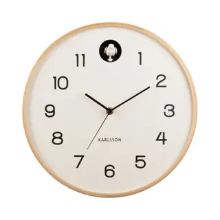 Karlsson Natural Cuckoo Analoge klok Rond Wit