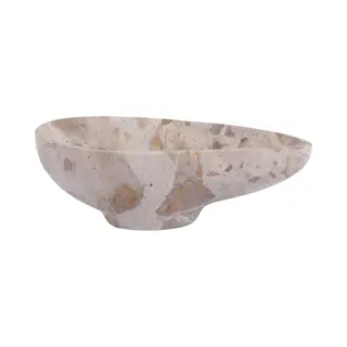 Present Time Schaal Organic - Bruin - 20x12.5x6.5cm - Marmer - Scandinavisch - Woonkamer - Pasen - Paasdecoratie - Schaal Voor Pasen