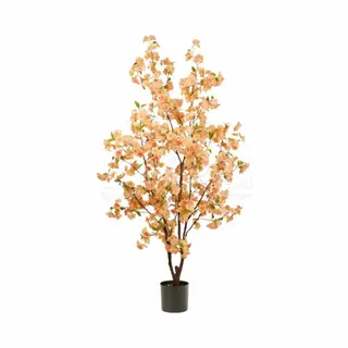 Emerald - Kunstboom Kersenbloesem 135cm Peach - Kunstplant Voor Binnen - Japanse Sakura - Bloesemboom - Cherry Blossom