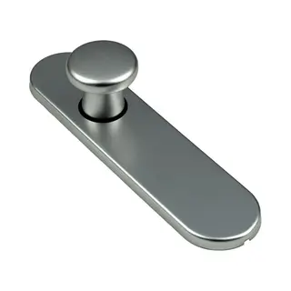 Ami Knopkortschild - Diameter Knop 40mm - Ovaal - 177x44x6, 5mm - Aluminium F-1