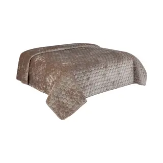 Unique Living Peggy - Bedsprei - Tweepersoons - 220x220 Cm - Taupe