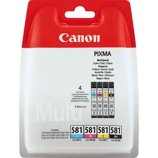 Canon Cli-581 Multipack inktcartridge Origineel Zwart, Cyaan, Magenta, Geel
