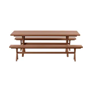 Exotan Woood Delta Picknicktafel - Aluminium - Terra
