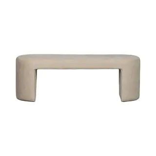 Woood Jacob Bankje - Chenille - Naturel - 46x130x46