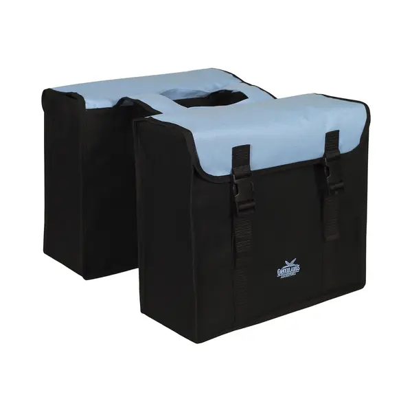 Greenlands - Dubbele Fietstas - 34 Liter - Zwart/Blauw thumbnail