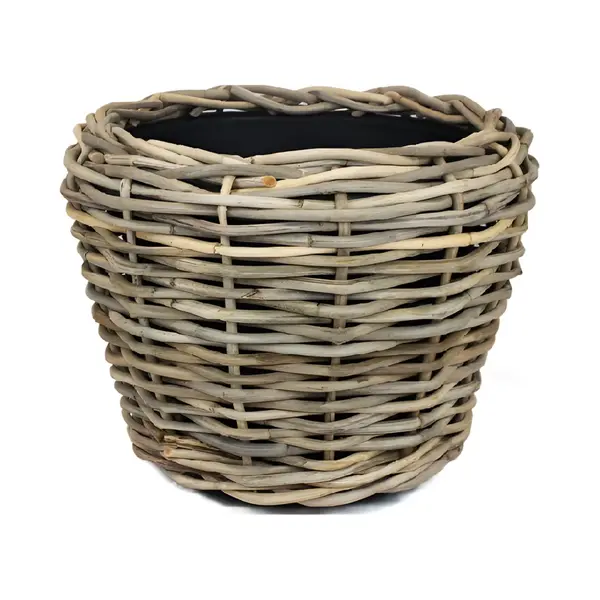 Van Der Leeden Drypot® Pflanzkübel Rattan Grau, D57 X H43 Cm thumbnail