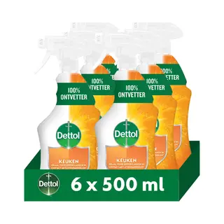 Dettol Allesreiniger Spray - Keuken - 500 Ml - 6 X 500 Ml - Voordeelverpakking