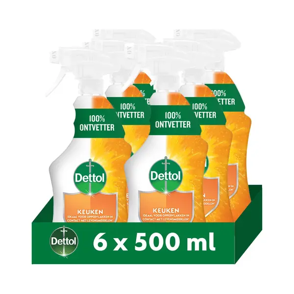Dettol Allesreiniger Spray - Keuken - 500 Ml - 6 X 500 Ml - Voordeelverpakking thumbnail