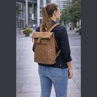 Enrico Benetti Nouméa Laptop Rugzak - 12 Liter, 15" Laptopvak - 66533 - Camel