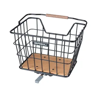 Basil Nordland Fietsmand - Voor Of Achter - Zwart/Bruin - 23 Liter