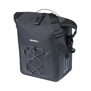 Basil Navigator M Mik Studs - 14 Liter, Zwart, Waterdicht, Met Micro Studs-systeem, Ideaal Voor Pendelaars En Outdooractiviteiten