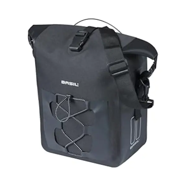 Basil Navigator M Mik Studs - 14 Liter, Zwart, Waterdicht, Met Micro Studs-systeem, Ideaal Voor Pendelaars En Outdooractiviteiten thumbnail