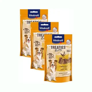 Vitakraft Treaties Bits Bacon Style Met Kip - Hond - Snack - 3 X 120 Gr
