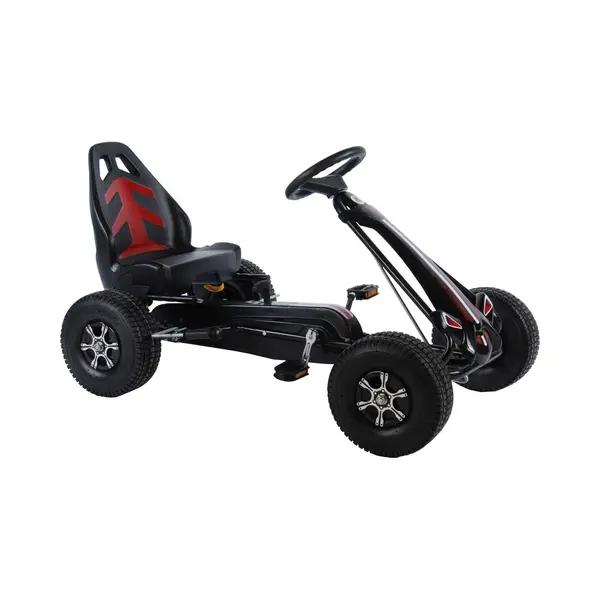 Volare Go Kart Racing Car - Jongens - Groot - Luchtbanden - Zwart thumbnail