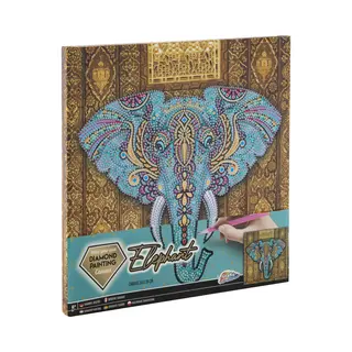Grafix Canvas Diamond Painting Olifant, 30x30cm