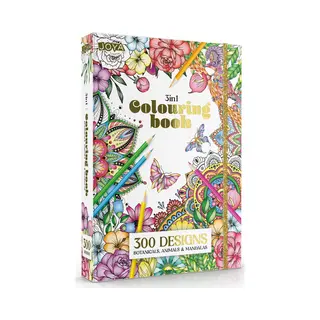 Joya Creative Luxe Kleurboek Voor Volwassenen - 300 Kleurplaten - Formaat A4 - Thema’s In Botanisch, Dieren & Mandala - Volwassen Kleurboek - Tekenen & Kleuren -