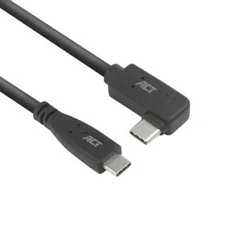 Act Usb 3.0 10Gbps 60W Usb Type-C (recht) naar Usb Type-C (haaks links/rechts) kabel, 0,5 meter