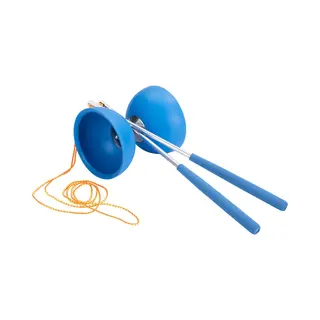 Engelhart Diabolo Rubber Blauw – Circusspeelgoed Voor Kinderen & Volwassenen – Inclusief Metalen Stokjes Met Eva Handvat – Coördinatie & Behendigheid –