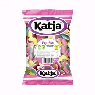 Katja Pop Mix Snoep - Chewy Gums Met Fruitsmaken - Vegan En Glutenvrij - 500g
