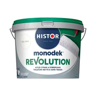 Histor Monodek Revolution – Muurverf Binnen Mat – Altijd Strak & Streeploos – Optimale Dekking – Afwasbaar – Geurarm – Voor Binnen – Ral