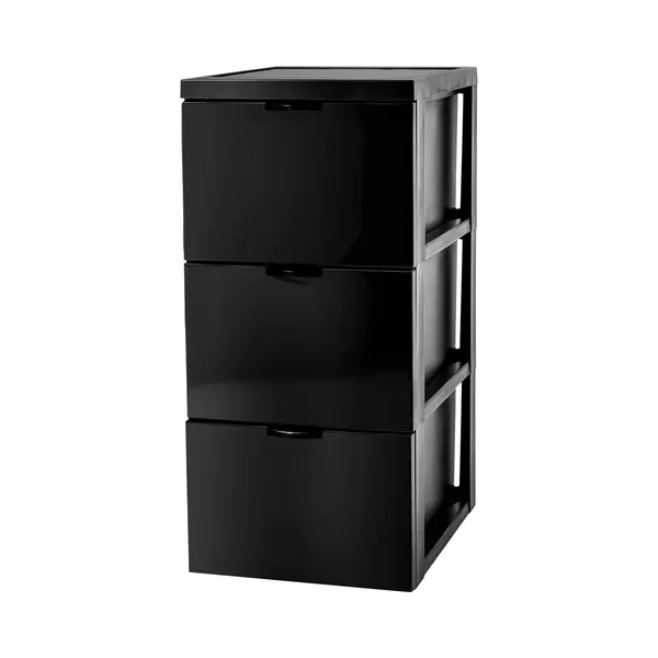Iris Style Chest Ladesysteem Met 3 Lades - 3 X 15L - Kunststof - Zwart thumbnail