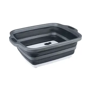 Abbey Camp® Abbey Camp 2-in-1 Snijplank/Teil - Opvouwbaar - Grijs - Inhoud Ca. 8 Liter
