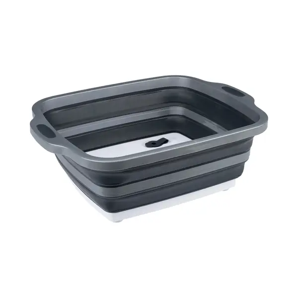 Abbey Camp® Abbey Camp 2-in-1 Snijplank/Teil - Opvouwbaar - Grijs - Inhoud Ca. 8 Liter thumbnail