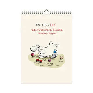 Comello Doe Eens Lief Verjaardagskalender - 18x25 Cm