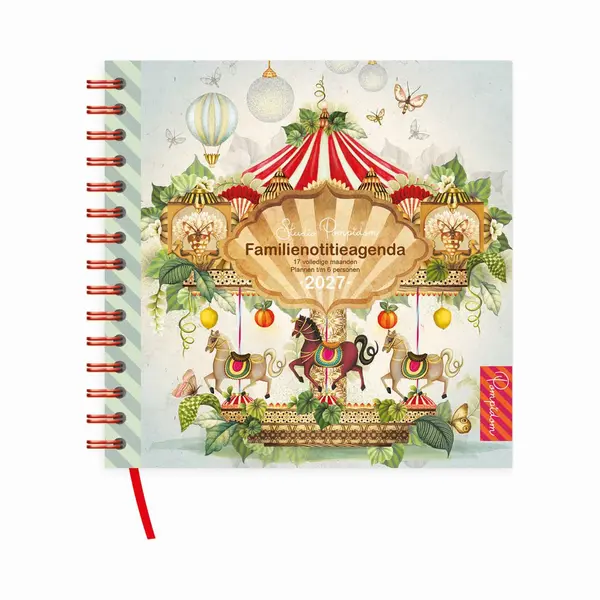 Comello Studio Pompidom 17-maands Familienotitie-agenda 6-pers.(zachte Kaft) Carousel 2027 thumbnail