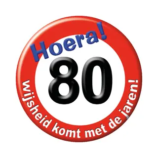 Paper dreams Paperdreams - Button - Klein - 80 Jaar