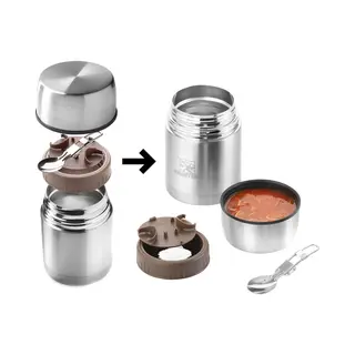 MacGyver Voedselcontainer 600ML - Thermoskan Rvs - Onbreekbaar - 16cm