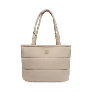 Jollein - Luiertas Puffed - Mombag - Inclusief Verschoonmatje - Biscuit - 40x35x16 Cm